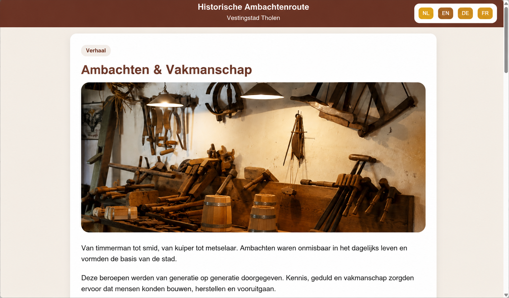 Historische gereedschappen